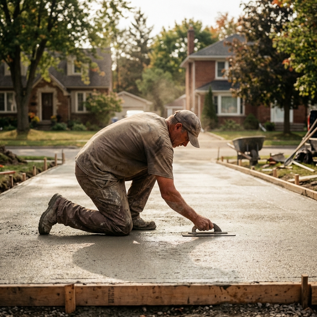 Concrete professional in Hamilton, Ontario — editorial portrait.