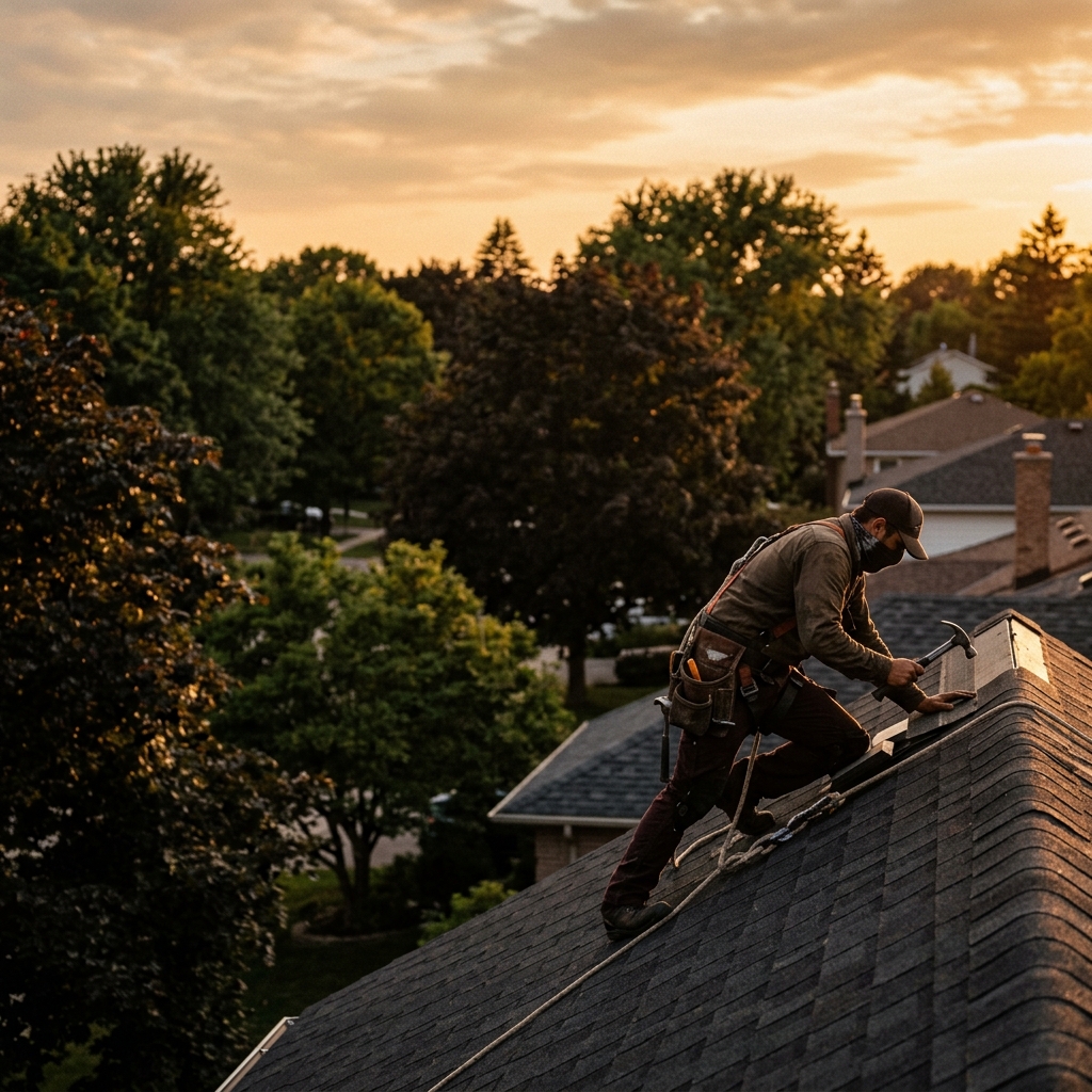 Roofing professional in Markham, Ontario — editorial portrait.